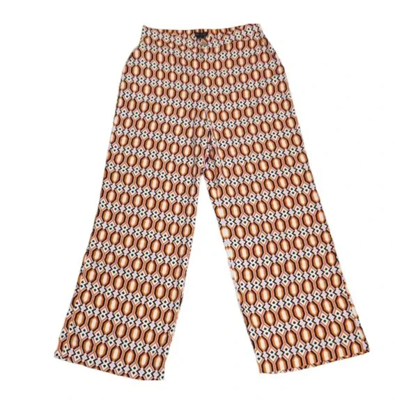 Sanctuary Geometric Print Relaxed Fit Trousers -Pockets- Size XL - Picture 4 of 11